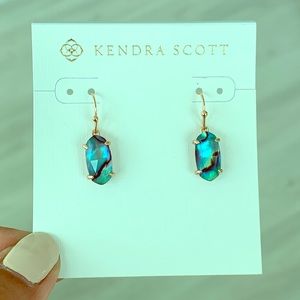 NWT Kendra Scott Lemmi Rose Gold Abalone Earrings